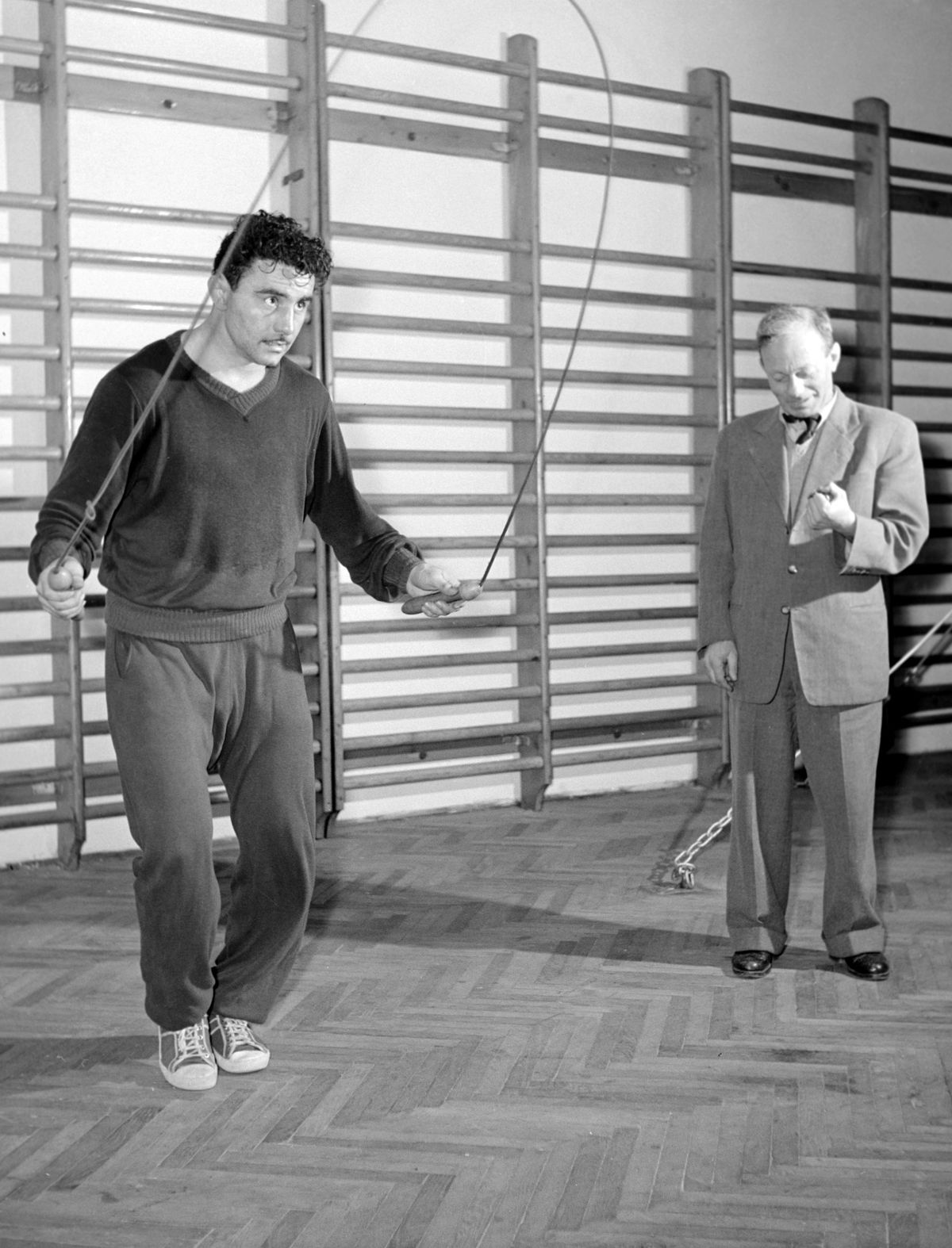 Papp László és Adler Zsigmond, már 1958-ban / Fotó: MTI