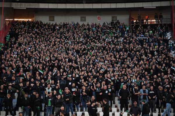 A Fradi-tábor Belgrádban is kitett magáért. Fotó: a Ferencvárosi Torna Club hivatalos Facebook-oldala