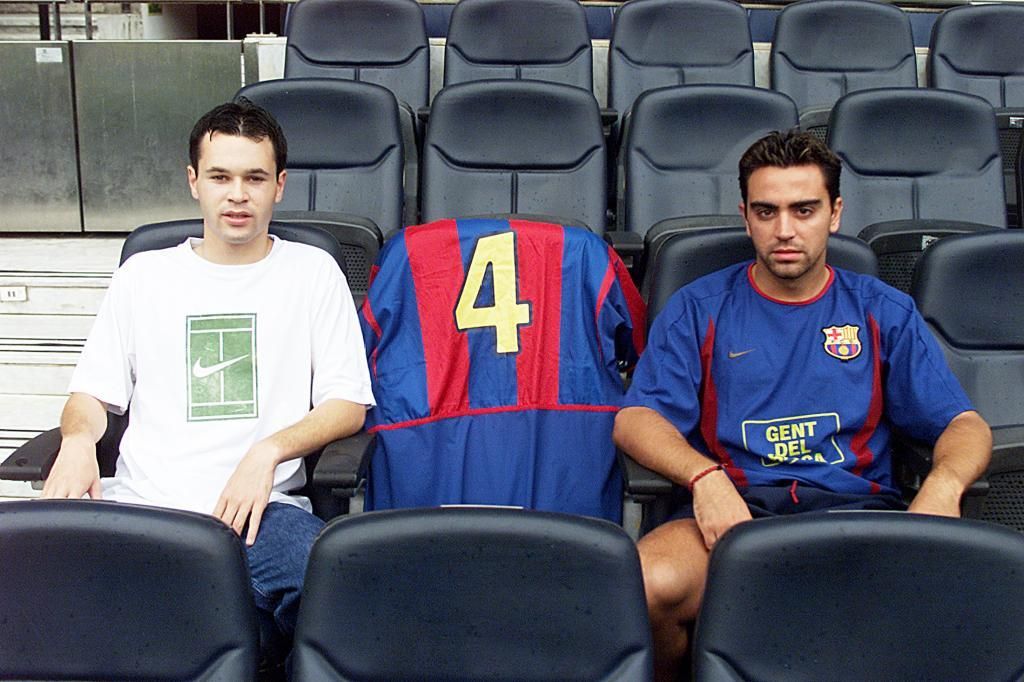 Régi fotó, Iniesta és Xavi / Fotó: Marca.com