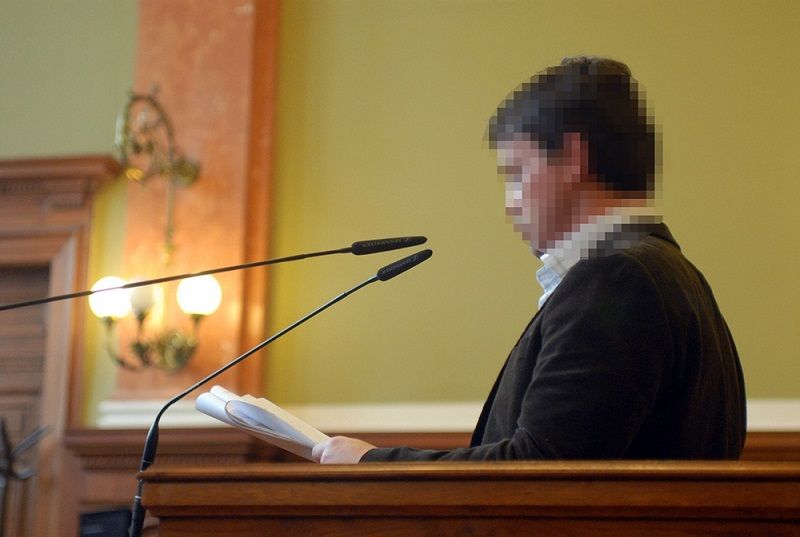 Portik Tamás a Prisztás-gyilkosság tárgyalásán közli, hogy ő nem bűnöző Fotó: PestiSrácok.hu/Mészáros Péter