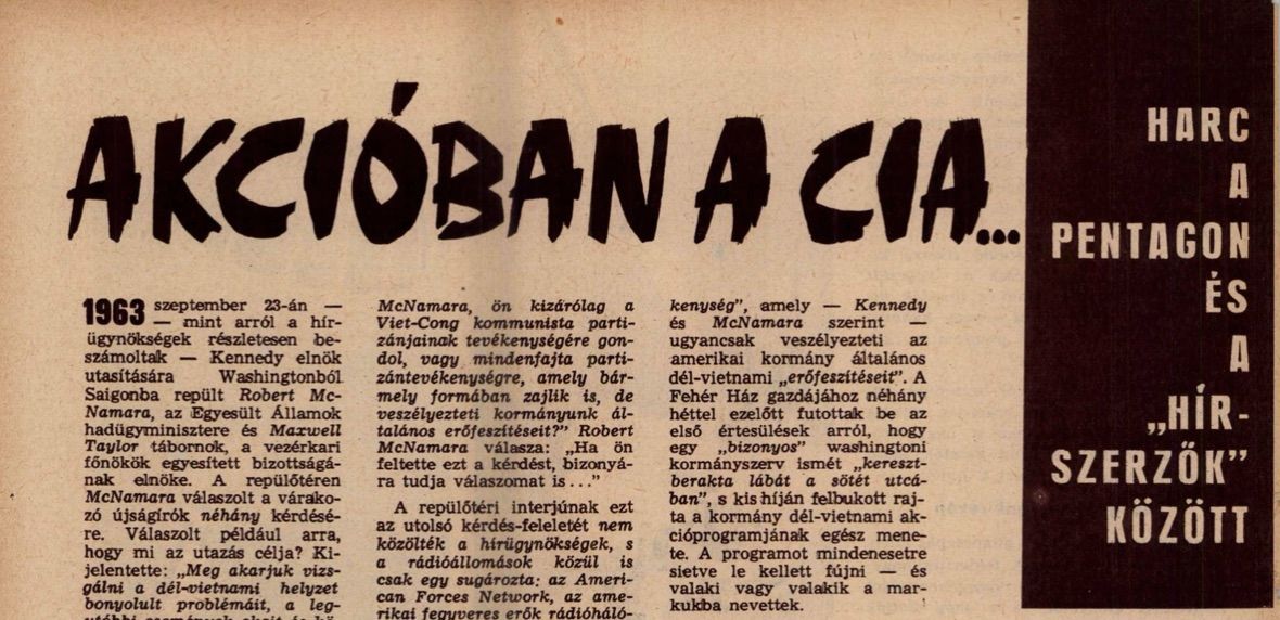 Akcióban a CIA / Forrás: Lobogó, 1963