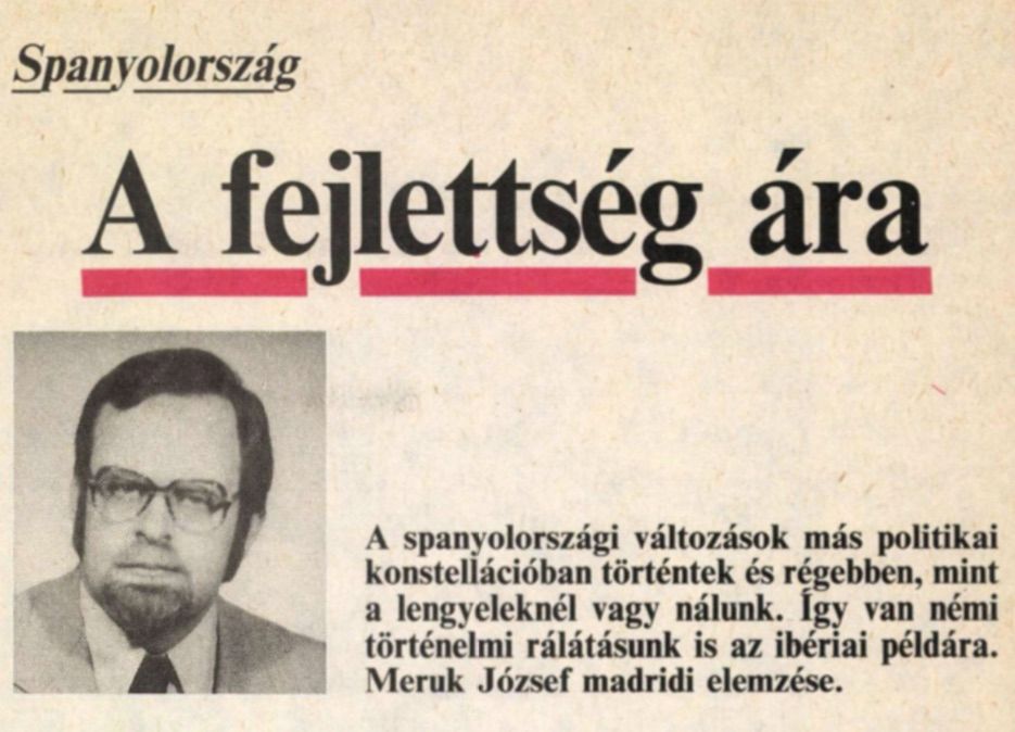 Meruk József itt már elemez. 168 óra / Forrás: Arcanum.hu