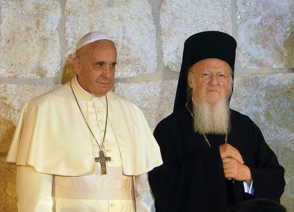 Bartolomeo konstantinápolyi pátriárkával Jeruzsálemben. Fotó: Wikipedia
