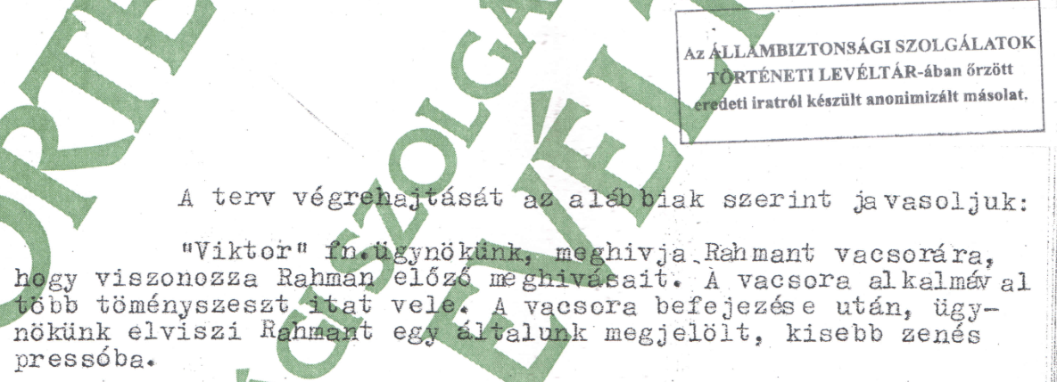 Viktor bevetési terve / Fotó: ÁBTL