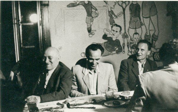 Együtt a csapat: Rákosi, Rajk, Kádár / Fotó: MTI