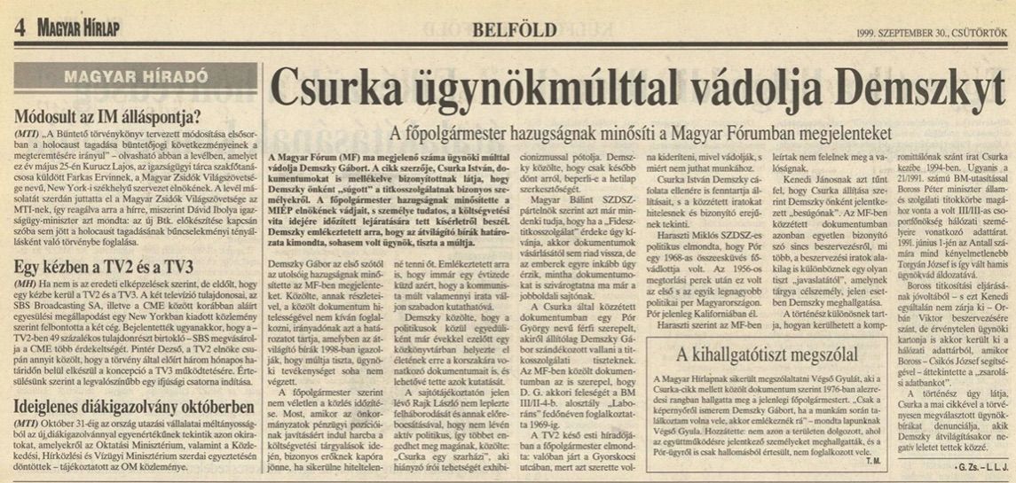 Hazugságnak minősítette / Forrás: Magyar Hírlap
