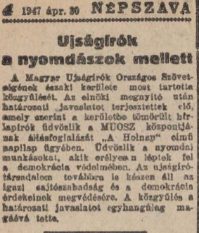 Tiltsák be! Éljen a sajtószabadság! / Forrás: Arcanum.hu