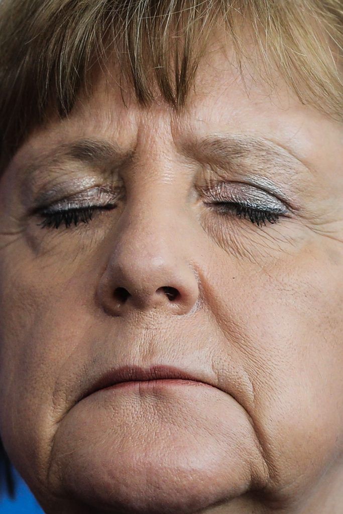 (160212) -- BERLIN, Feb. 12, 2016 (Xinhua) -- German Chancellor Angela Merkel attends a press conference after meeting with visiting Polish Prime Minister Beata Szydlo at the Chancellery in Berlin, Germany, on Feb. 12, 2016. (Xinhua/Zhang Fan) Xinhua News Agency / eyevine Contact eyevine for more information about using this image: T: +44 (0) 20 8709 8709 E: info@eyevine.com http://www.eyevine.com February , 2016 *** Local Caption *** 01594914