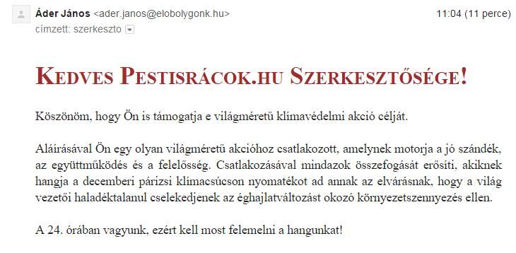 A köztársasági elnök hivatalának visszaigazolása a PestiSrácok.hu csatlakozására