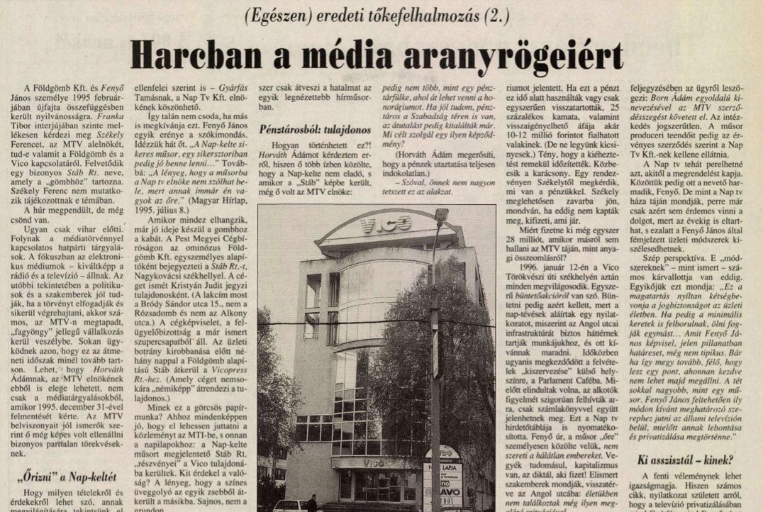 Fenyő a fókuszban / Forrás: Nemzet, arcanum.hu