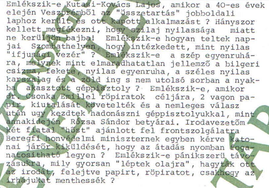 Vádirattal felérő cikk / Forrás: ÁBTL