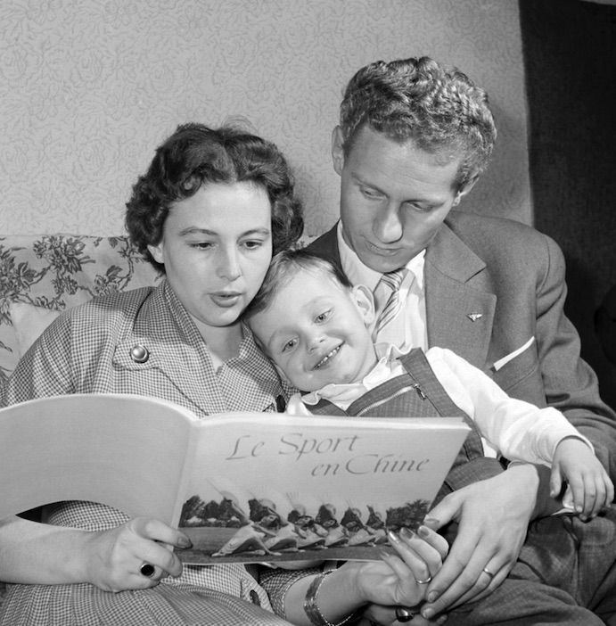 Bánhegyi László még kosárlabdázóként a feleségével 1957-ben / Fotó: MTI