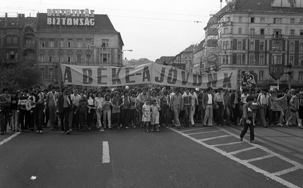 Békemenet, 1983. A mindig aktív Urbán Tamás felvétele / Forrás: Fortepan.hu