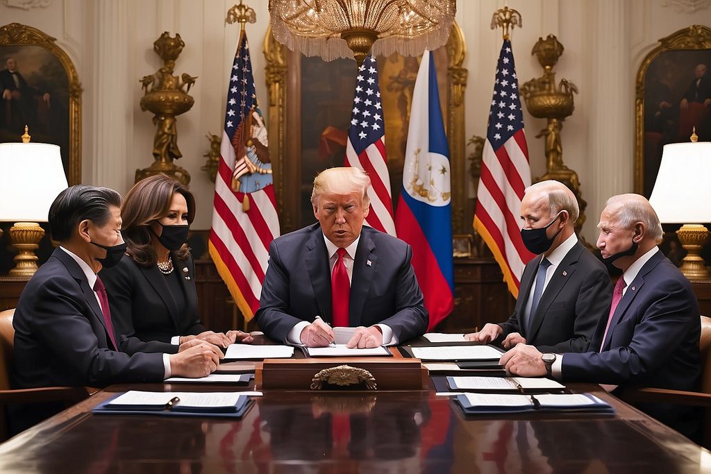 Trump, Putyin, Kamala, Biden, Hszi Csin-ping 5