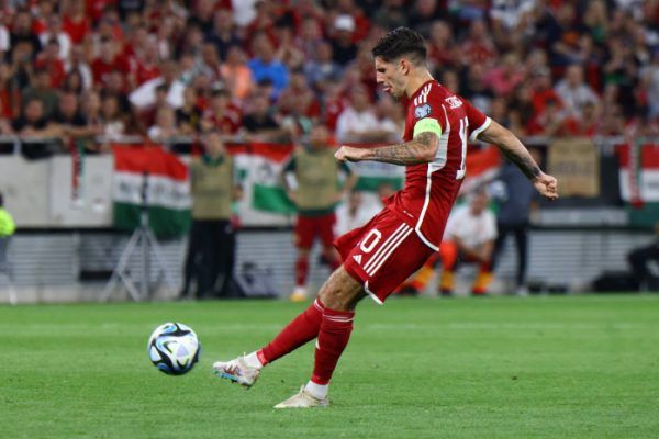 Szoboszlai Dominik a világ egyik legnagyszerűbb klubjába igazolt: ősztól a Liverpool FC játékosa lesz!<br />Fotó: MTI/Hegedüs Róbert