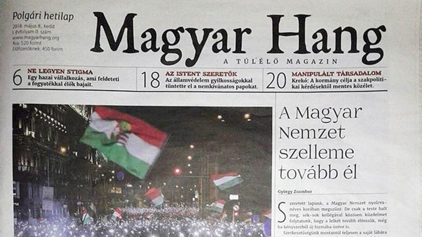 Ellenzéki lap nem szűnik meg csak átalakul - "polgári hetilap" lett a Magyar Nemzetből