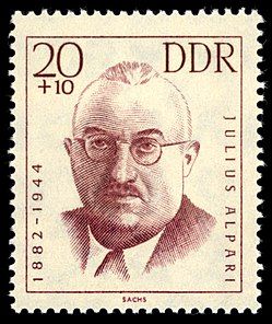 Julius Alpari a bélyegen