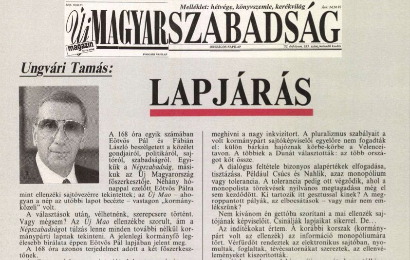 Ungvári cikke / Forrás: Arcanum.hu