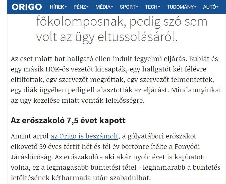 Az Origo téves információja