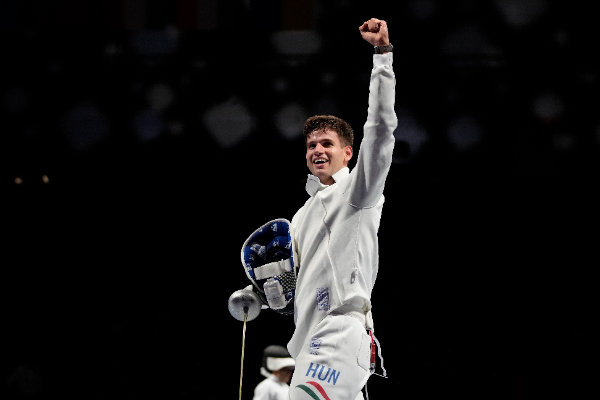 Siklósi Gergely a teljesítményével és az ezüstérmével nagy örömet okozott a magyar sportbarátoknak! Fotó: MTI/AP/Hasan Ammar
