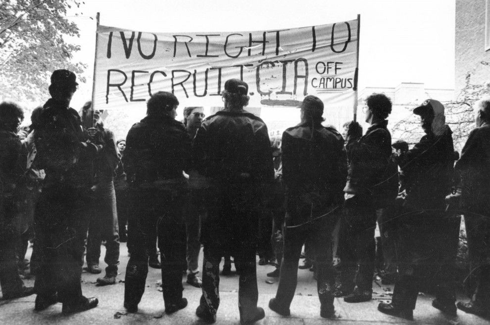 Tüntetés a CIA egyetemi jelenléte ellen / Fotó: Constantinereport.com