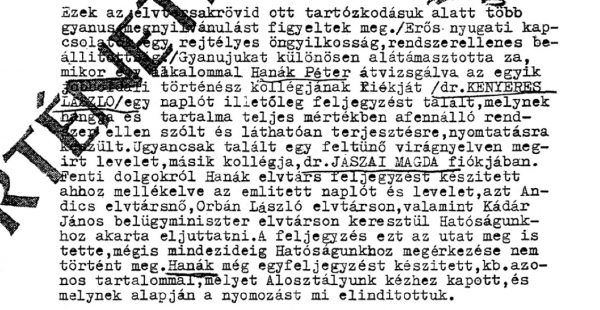 Jelentés, második részlet / Forrás: Hamvasintezet.hu