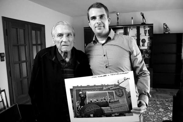 Jankovits Barnabás és Grosics Gyula, köszönet a hatháromért
