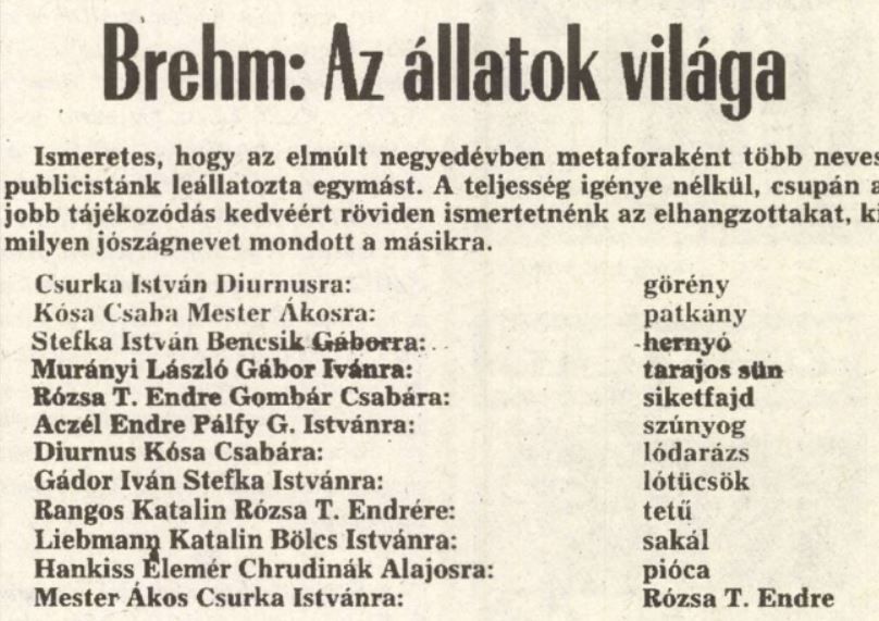 Különös lista / Forrás: Arcanum.hu