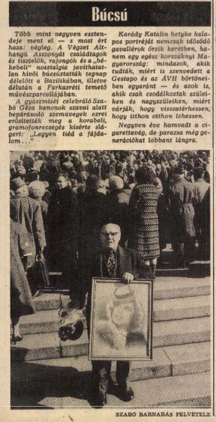 Már címlapos cikk a Népszabadságban / Forrás: Arcanum.hu