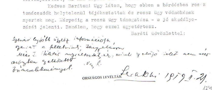 Tollal írt megjegyzés / Forrás: Hamvas Intézet