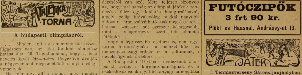 A budapeti olimpiász / Forrás: Arcanum.hu