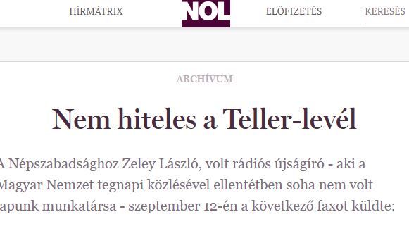 Lukra futott a Népszabadság / Ill.: PS