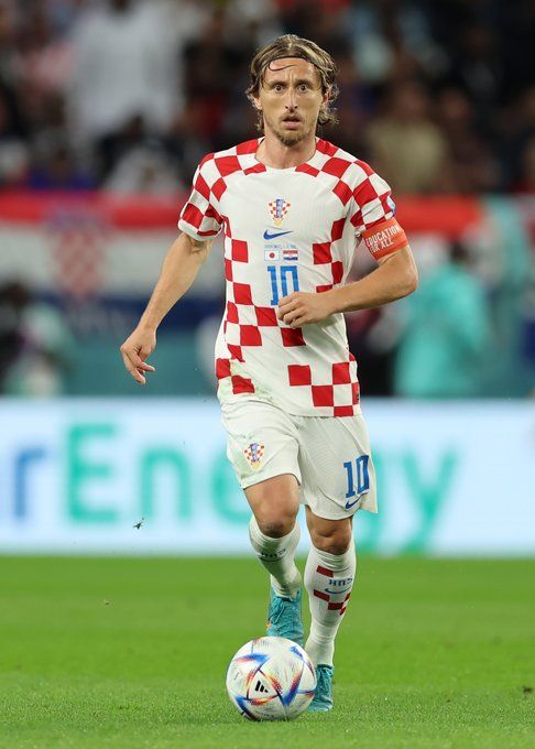 Az egykori Aranylabdás Luka Modrics. Fotó: a FIFA hivatalos, világbajnoki Twitter-fiókja