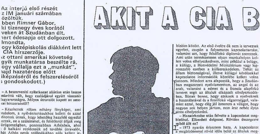 Részlet az interjúból /Forrás: IM