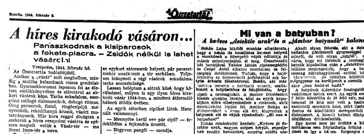 Riport nyilas-módra / Forrás: Összetartás