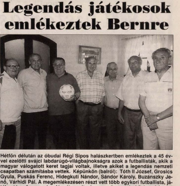 Régi szép idők, a fotó 1999-ben készült / Forrás: Arcanum/Nemzetisport