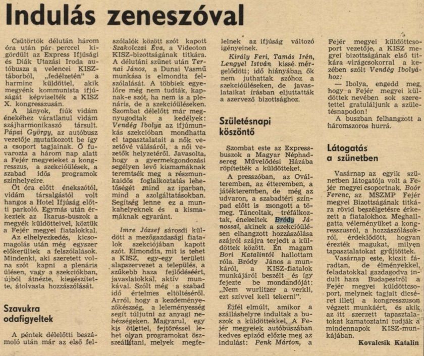 Lelkes cikk a kongresszusáról / Forrás: Arcanum