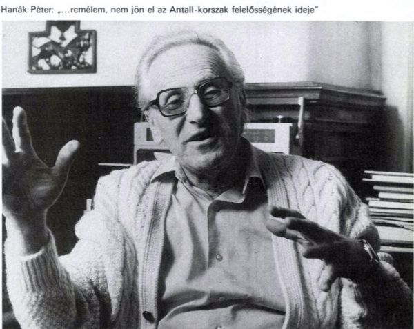 Hanák Péter 1990-ben már az Antall-kormánytól rettegett a 168 órában / Forrás: Arcanum