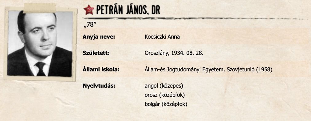 Petrán János / Forrás: szigoruantitkos.hu