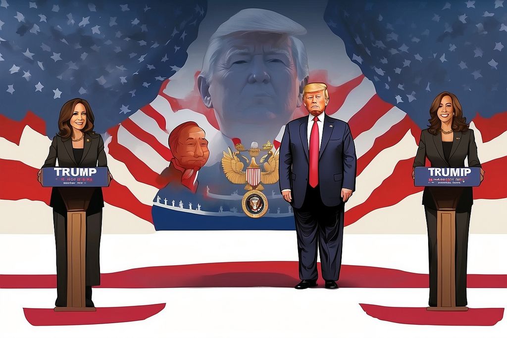 Trump, Putyin, Kamala, Biden, Hszi Csin-ping 2
