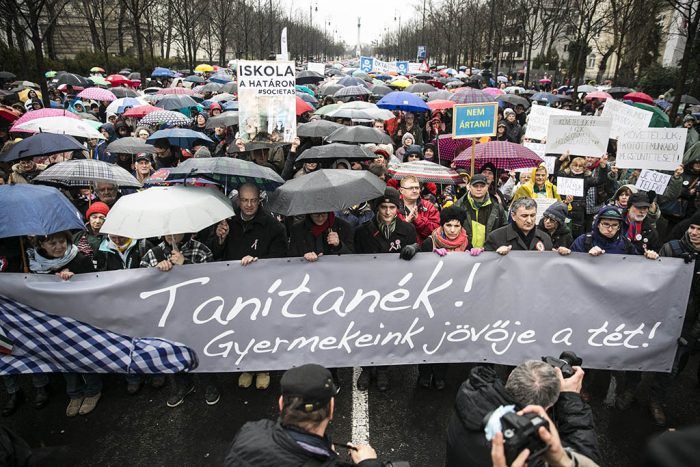 Tanítanék! - Oktatási demonstráció Budapesten Fotó: Horváth Péter Gyula
