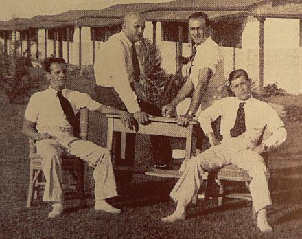 1932-ben, Los Angelesben, balról: Énekes István, Kankovszky Arthur, Szigeti Lajos és Kubinyi Frigyes /Fotó: Pinterest.com