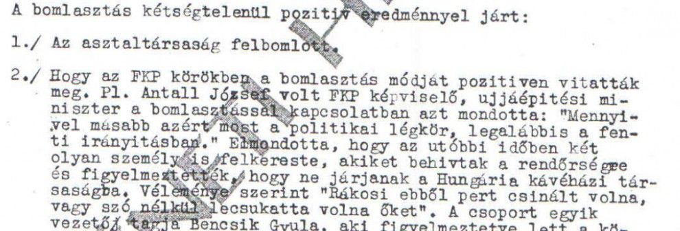 Még meg is köszönték a finom eljárást... / Az ABTL iratának másolata a Hamvas Intézet archívumából