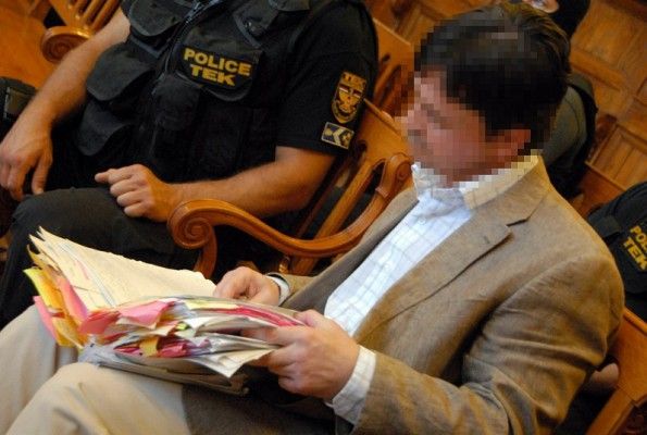 Portik Tamás a Prisztás-gyilkosság vádlottjaként a Fővárosi Törvényszéken Fotó: Mészáros Péter/PestiSrácok.hu