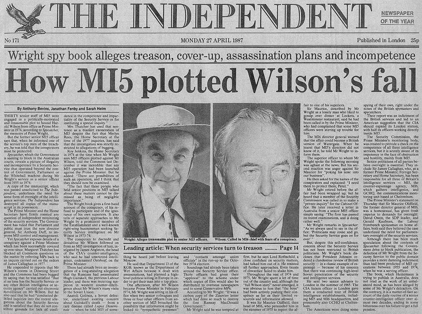 Harold Wilson lebuktatása / Forrás: MI5.co.uk