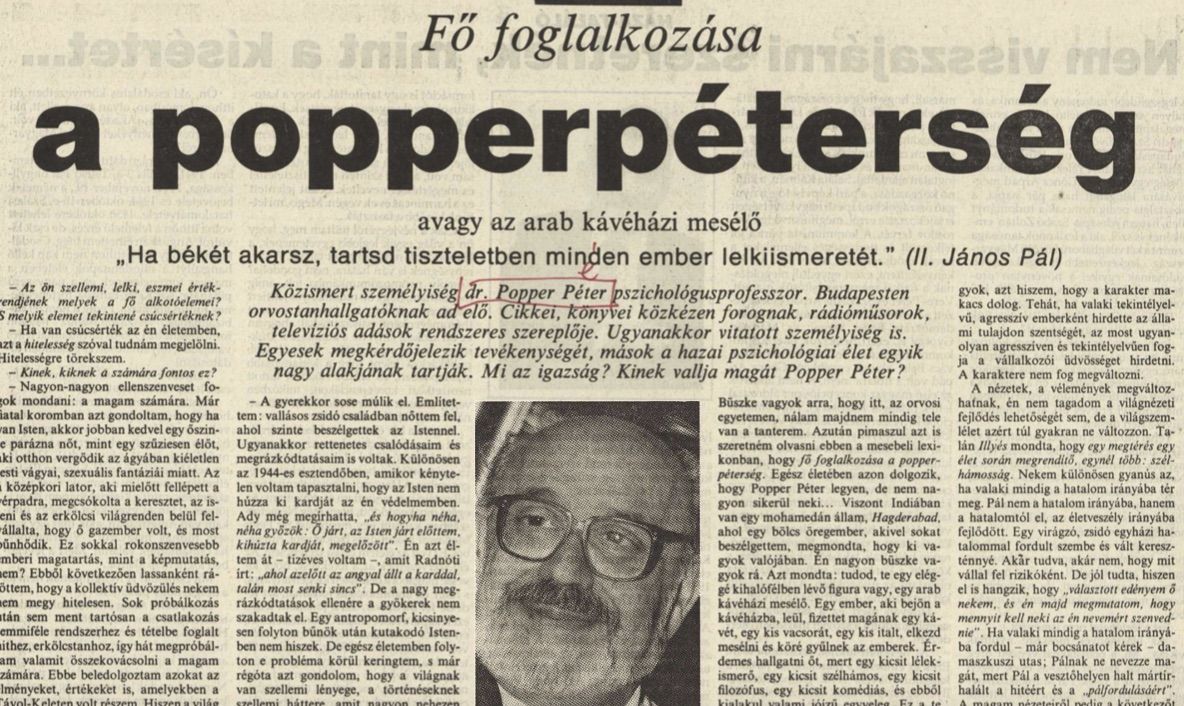 Szokásos népszerűsítő cikk, ezúttal 1991, Új Magyarország / Forrás: Arcanum