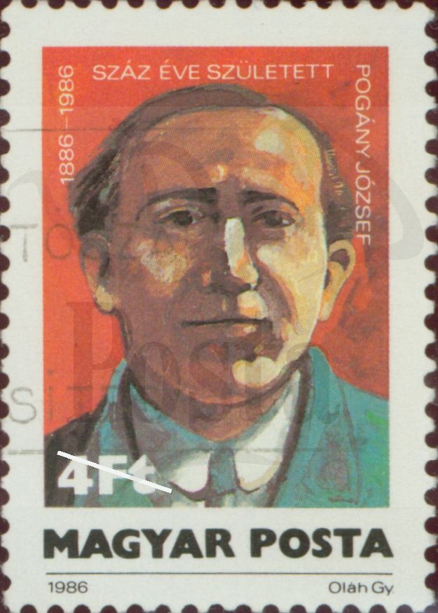 Pogány József a bélyegen / Forrás: Keptar.oszk.hu