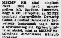 Demszky, a harcos /Forrás: TTE.hu