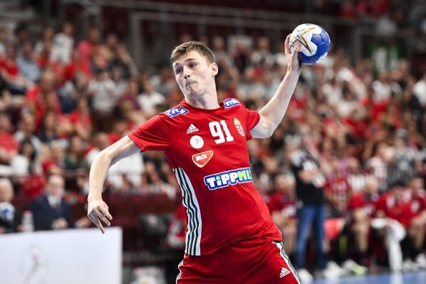 Imre Bence mindkét vb-selejtezőn kiemelkedő játékot produkált és oroszlánrészt vállalt csapatunk magabiztos kvalifikációjában. <br />Fotó: MTI/Bodnár Boglárka