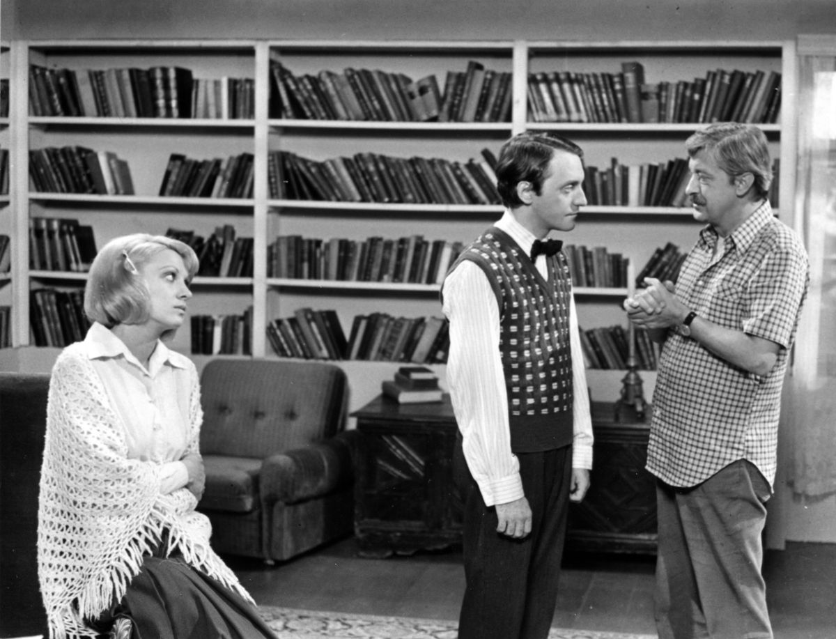 Vörös Eszter, Szacsvay László és Mensáros László színművészek, 1974 / Fotó: Fortepan.hu